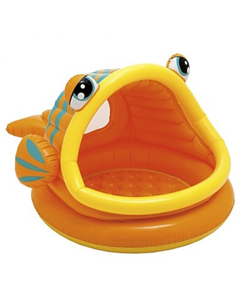 Lazy Fish Inflatable Baby Pool, 49" X 43" X 28", For Ages 1-3