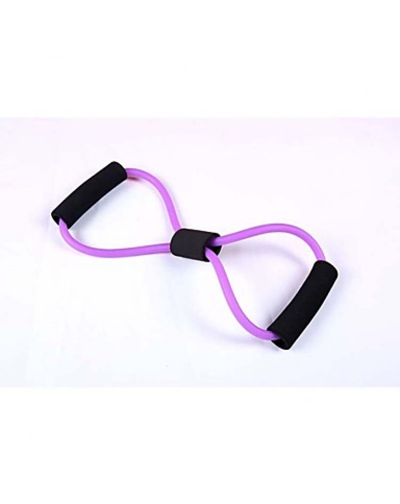 Training Resistance Bands Rope Tube Workout Exercise for Yoga 8 Type Fashion Body Fitness (Random Color)