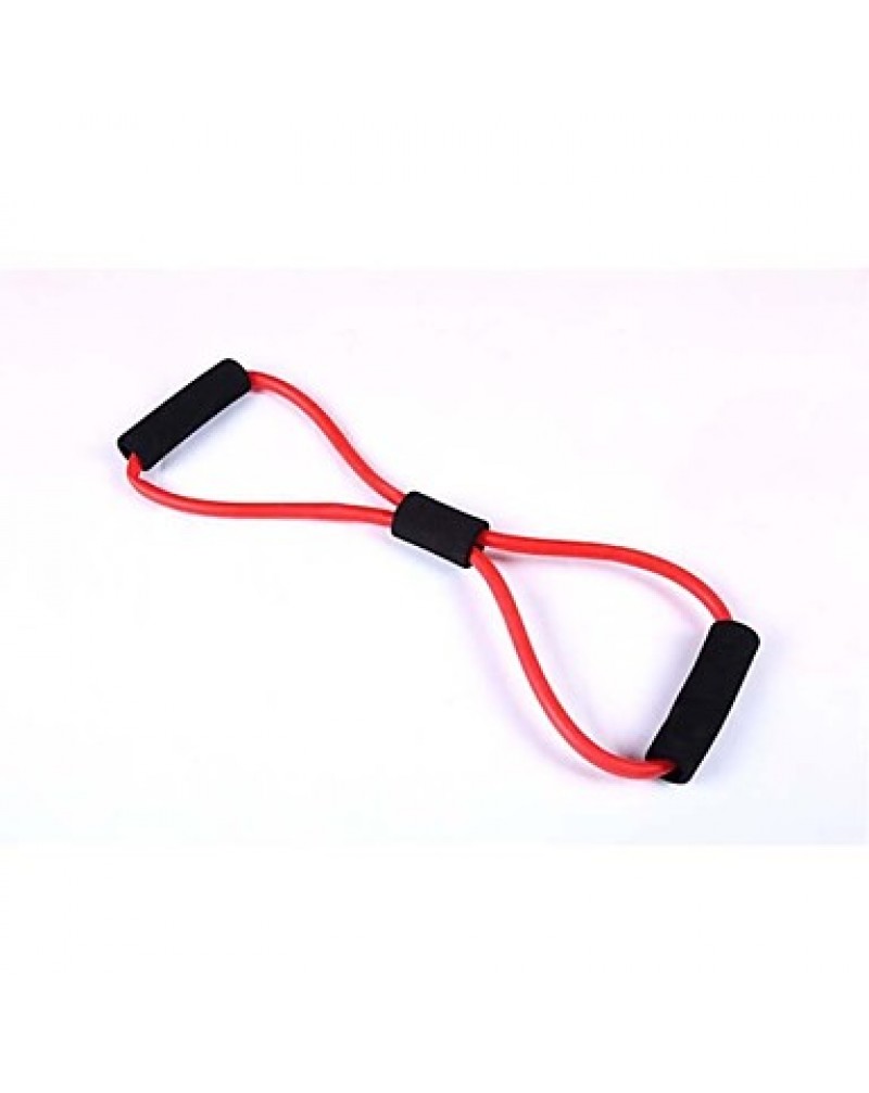 Training Resistance Bands Rope Tube Workout Exercise for Yoga 8 Type Fashion Body Fitness (Random Color)