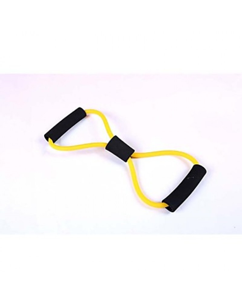 Training Resistance Bands Rope Tube Workout Exercise for Yoga 8 Type Fashion Body Fitness (Random Color)